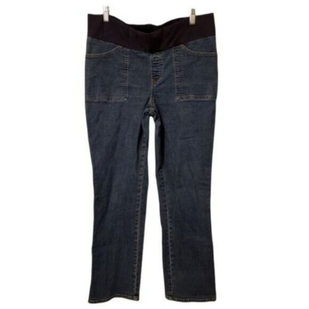 Duo Maternity Womens Size M Blue  Solid Carpenter Jeans